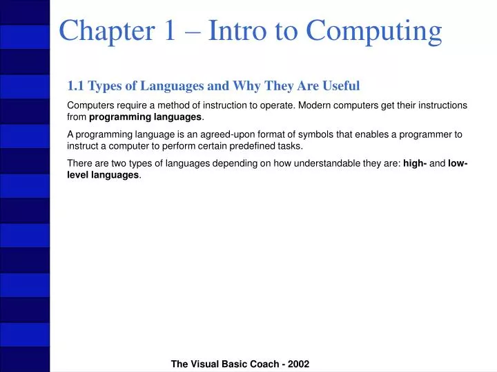 chapter 1 intro to computing