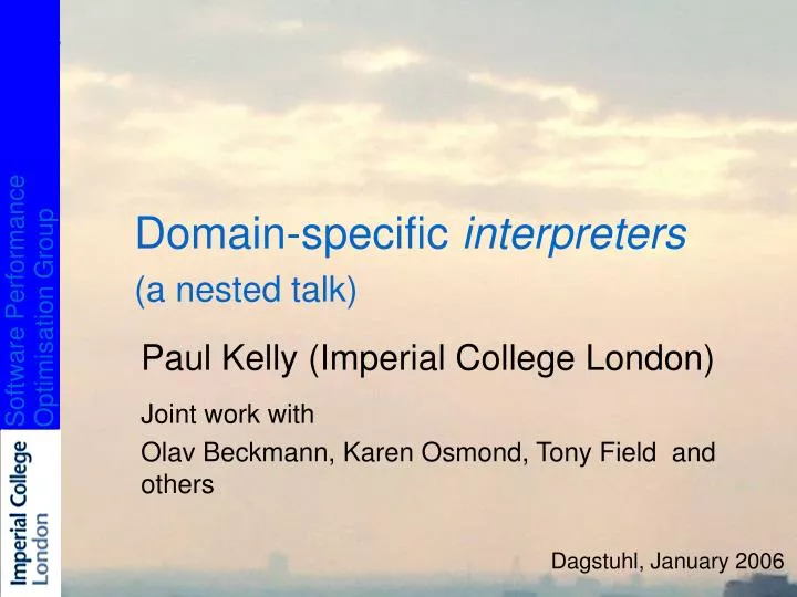 domain specific interpreters a nested talk