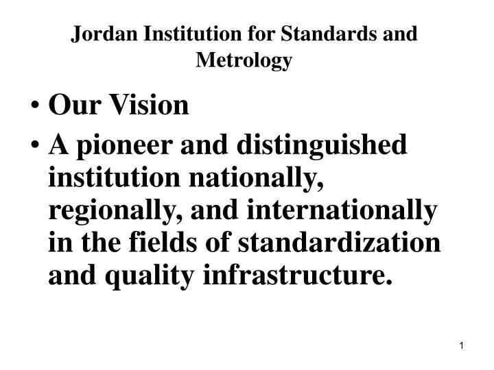 jordan institution for standards and metrology