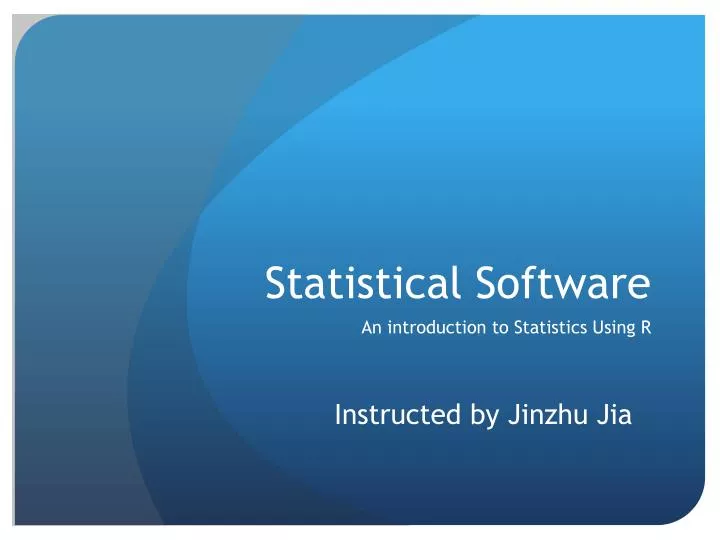 statistical software