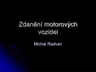 zdan n motorov ch vozidel