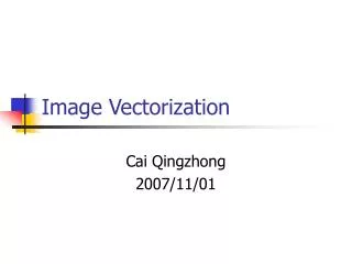 Image Vectorization