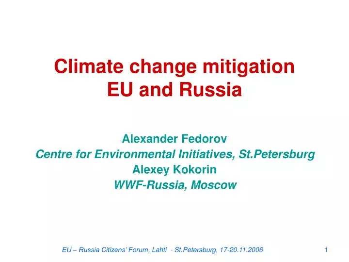 climate change mitigation eu and russia