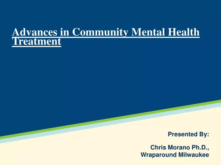 advances in community mental health treatment