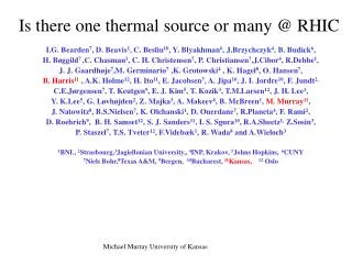 Is there one thermal source or many @ RHIC