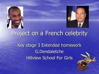 Project on a French celebrity