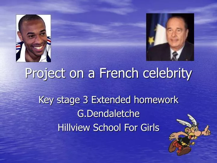 project on a french celebrity