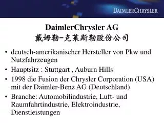 daimlerchrysler ag
