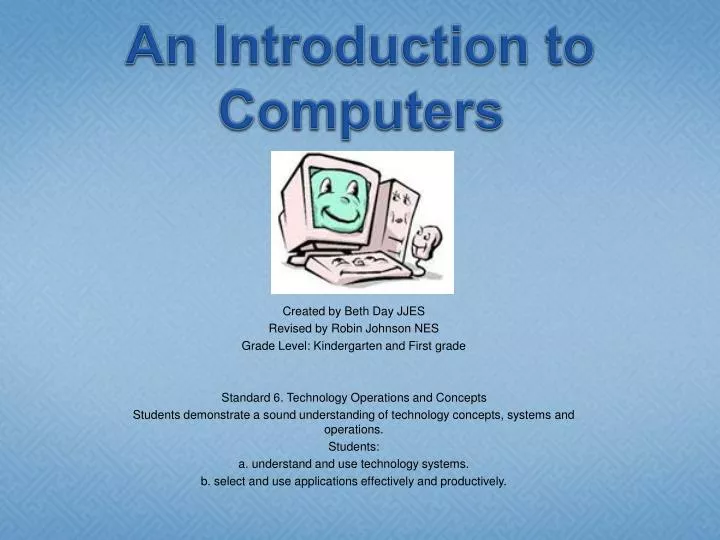 an introduction to computers
