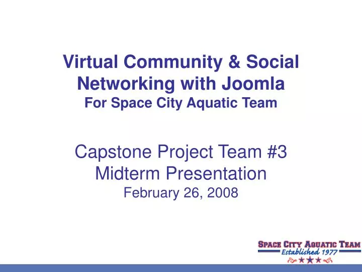 virtual community social networking with joomla for space city aquatic team