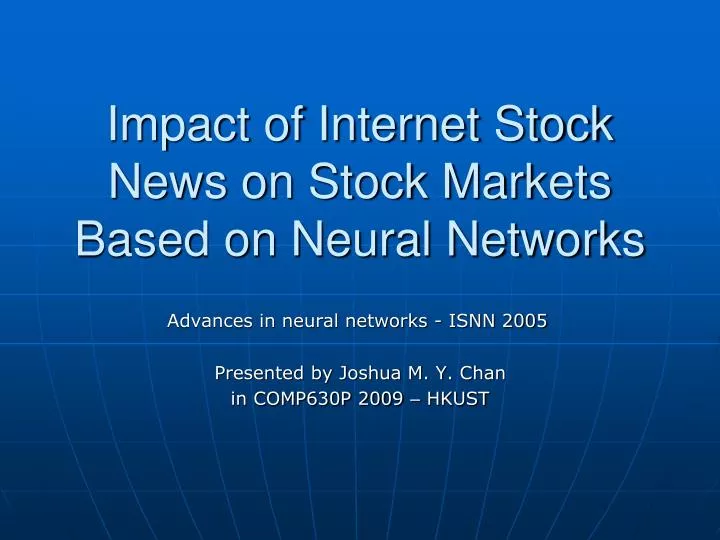 impact of internet stock news on stock markets based on neural networks