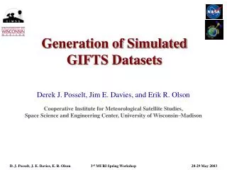Generation of Simulated GIFTS Datasets