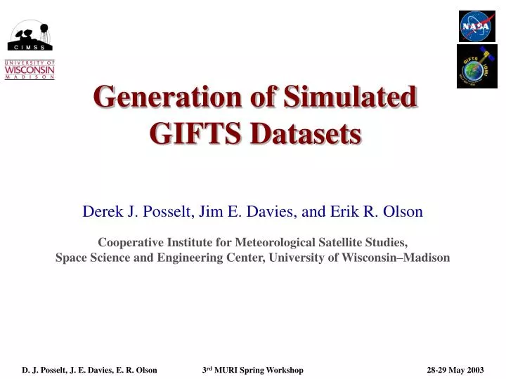 generation of simulated gifts datasets