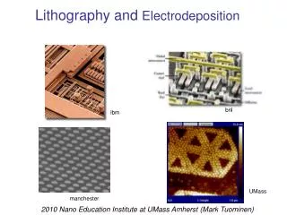 Lithography and Electrodeposition