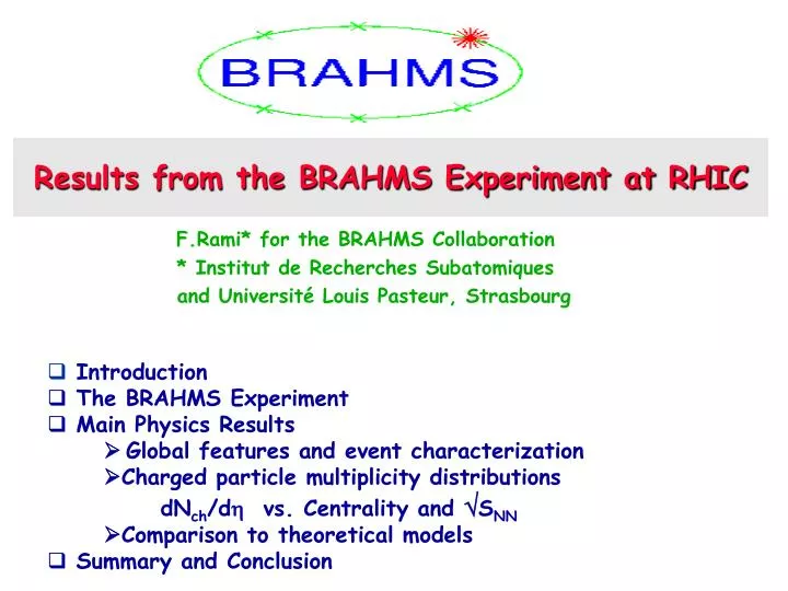 results from the brahms experiment at rhic