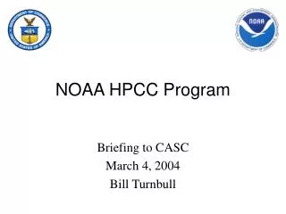 NOAA HPCC Program