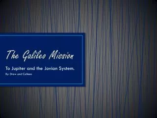 The Galileo Mission