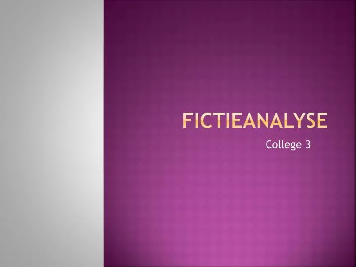 fictieanalyse