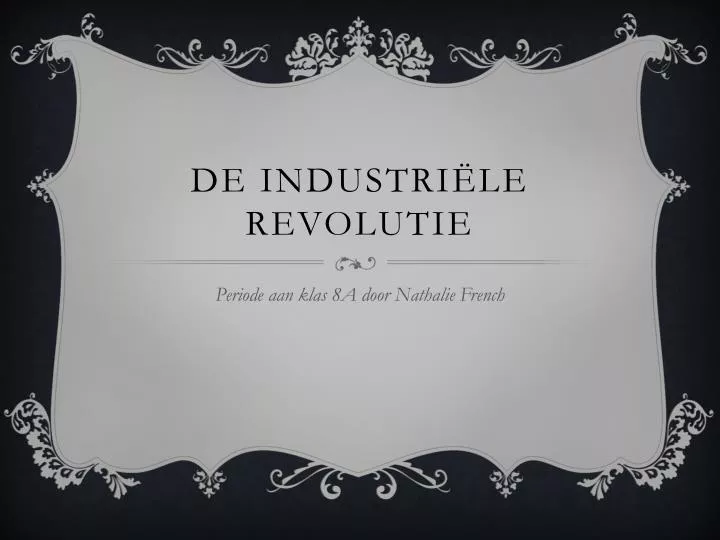 de industri le revolutie