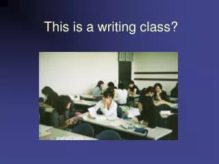 This is a writing class?