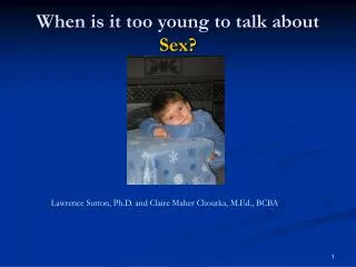 When is it too young to talk about Sex?