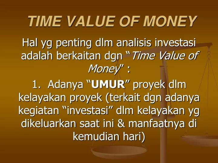 time value of money