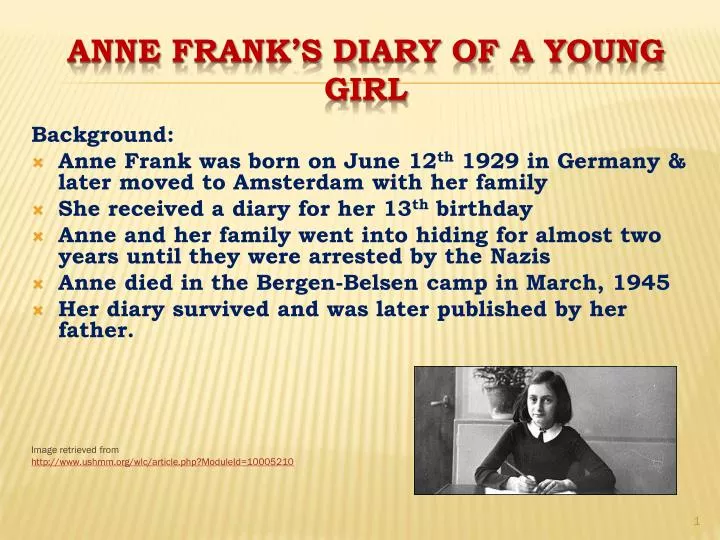 anne frank s diary of a young girl