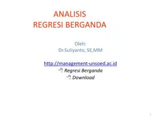 analisis regresi berganda