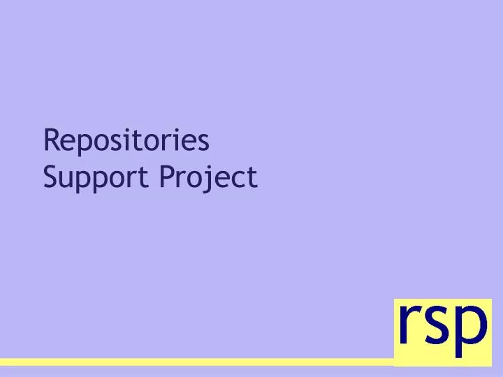 repositories support project