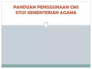 panduan penggunaan cms situs kementerian agama