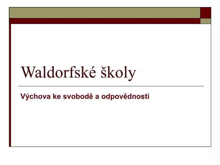 waldorfsk koly