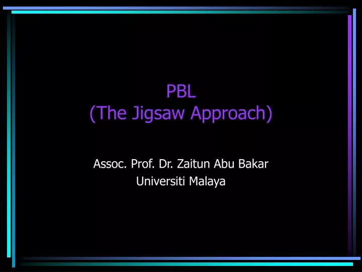 pbl the jigsaw approach