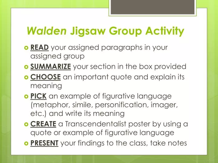 walden jigsaw group activity