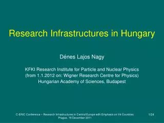 Research Infrastructures in Hungary