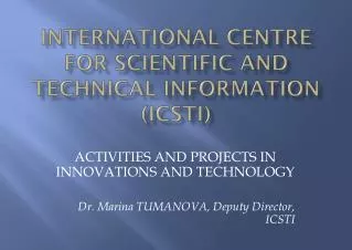 international centre for scientific and technical information icsti