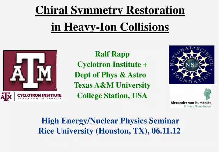 chiral symmetry restoration in heavy ion collisions