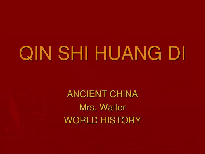 qin shi huang di