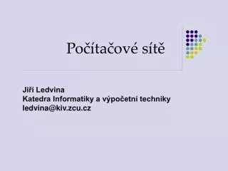 ji ledvina katedra informatiky a v po etn techniky ledvina @ kiv zcu cz