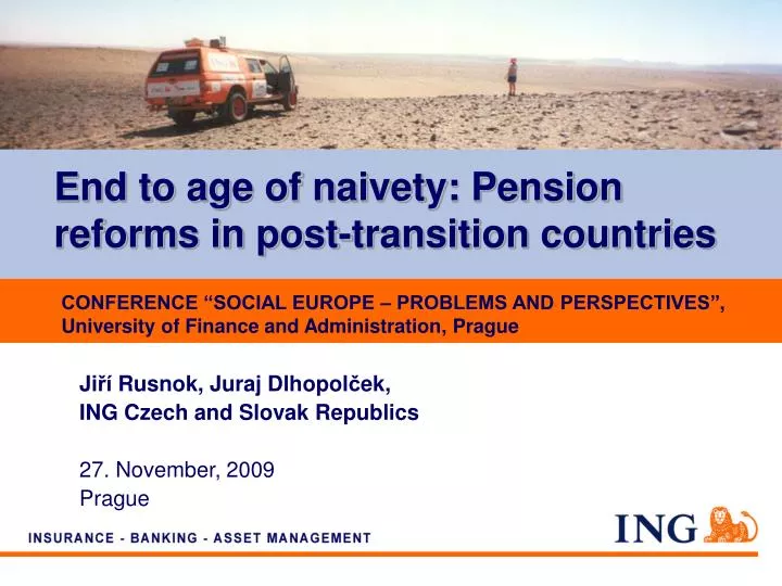 end to age of naivety pension reforms in post transition countries
