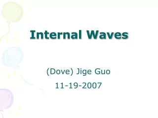 Internal Waves