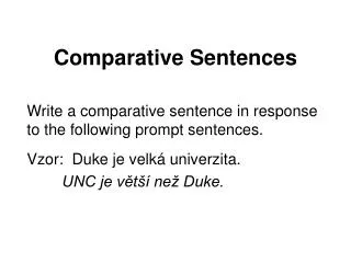 comparative sentences