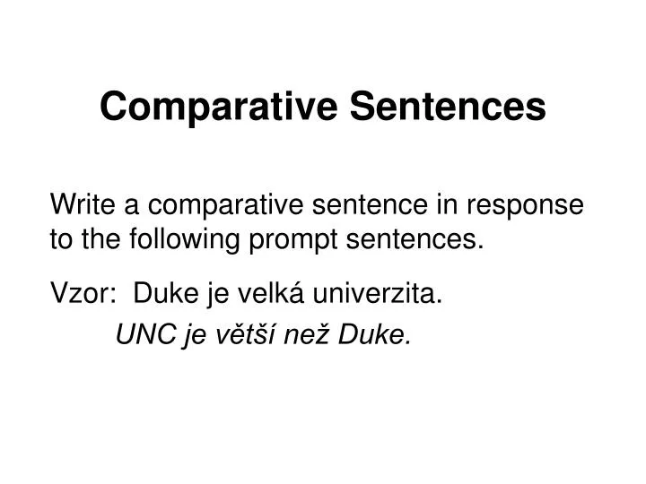 comparative sentences