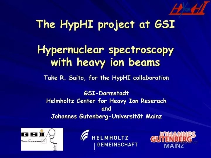 the hyphi project at gsi hypernuclear spectroscopy with heavy ion beams