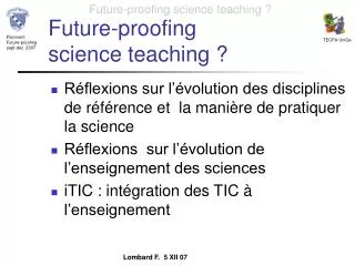 future proofing science teaching