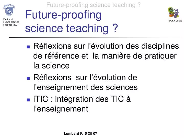 future proofing science teaching
