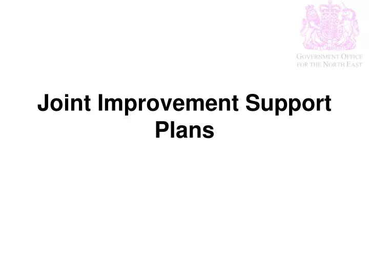 joint improvement support plans