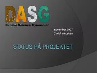 1 november 2007 carl p knudsen