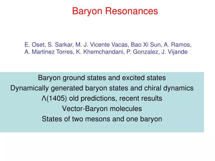 baryon resonances