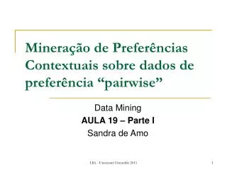 minera o de prefer ncias contextuais sobre dados de prefer ncia pairwise