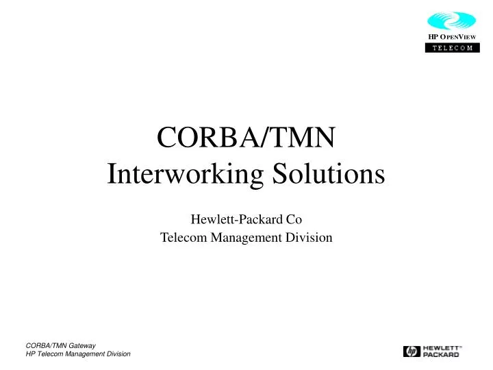 corba tmn interworking solutions
